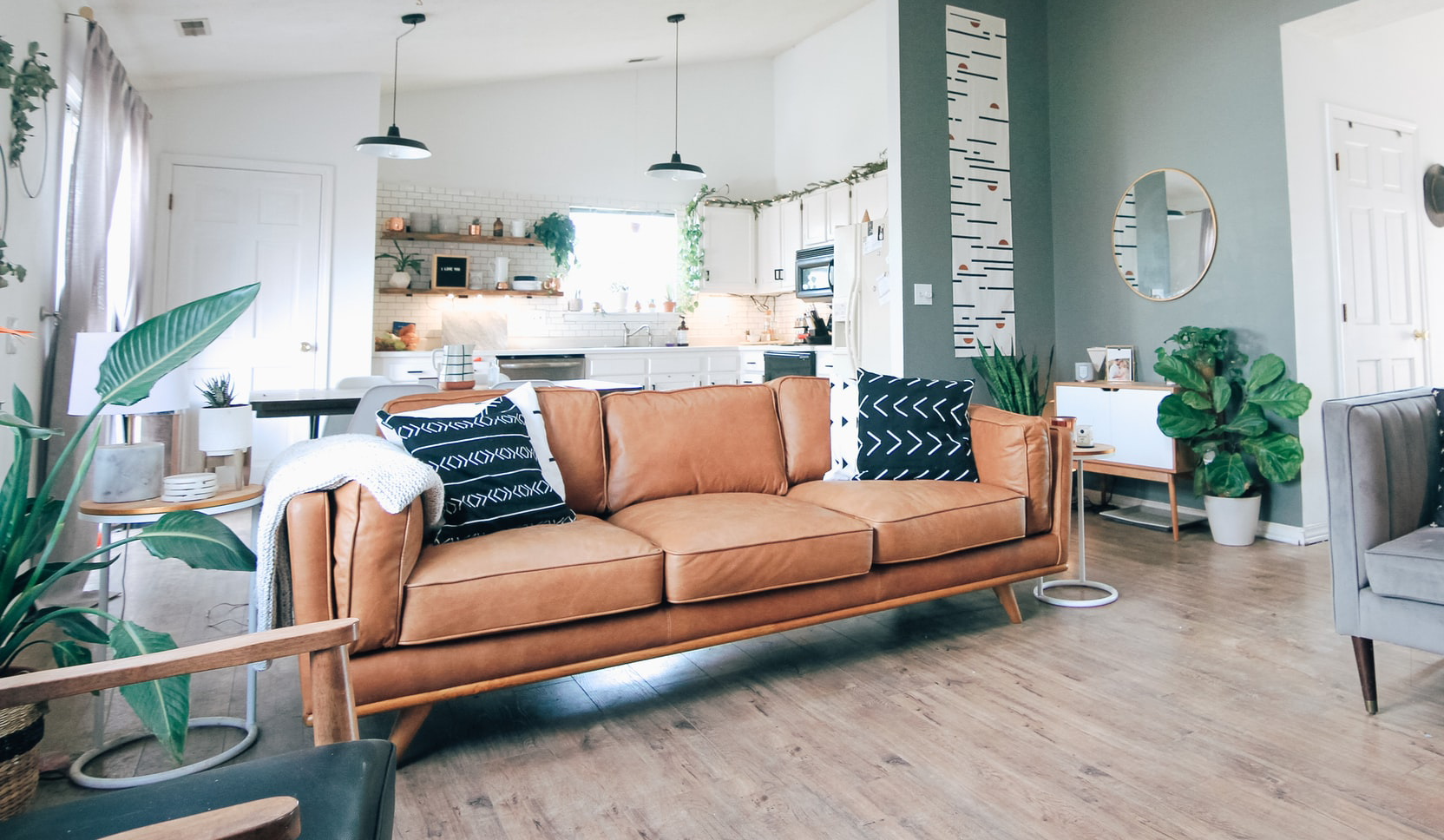 leather sofa